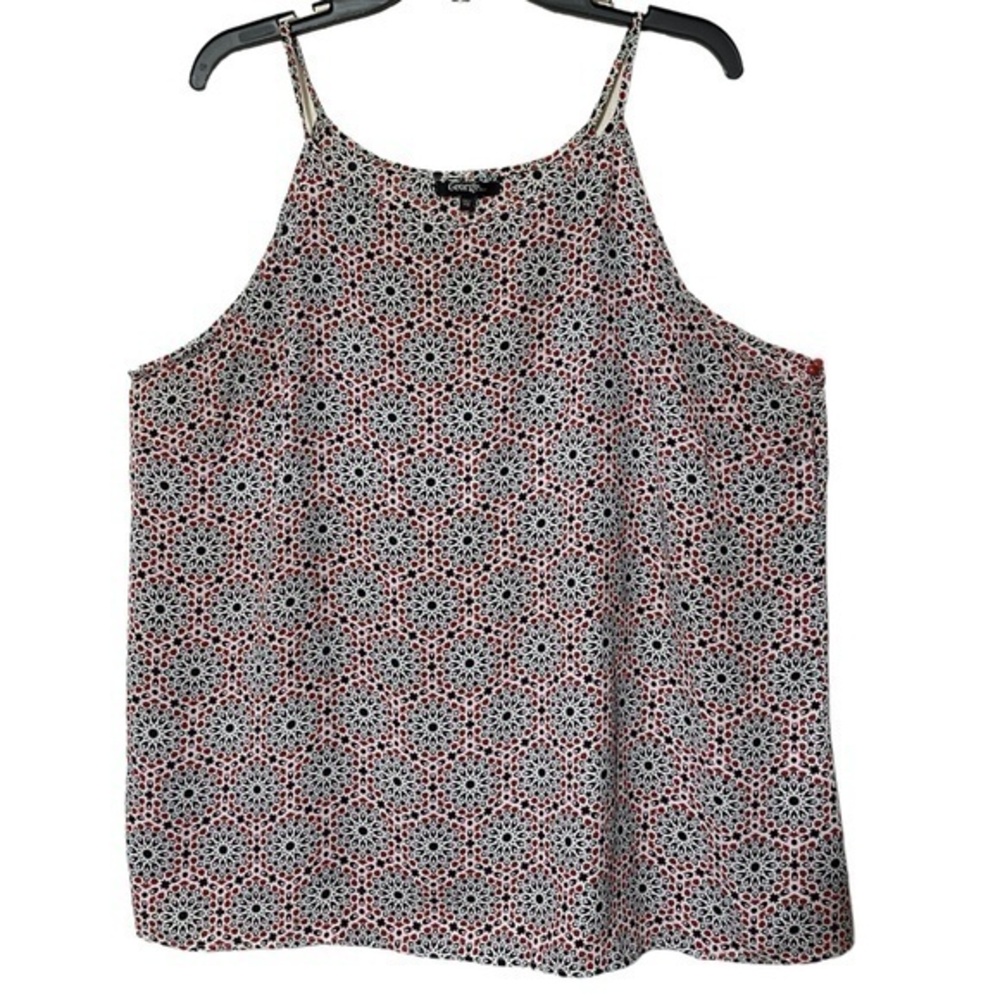3/$25 George Floral Camisole Top Spagetti Strap Chiffon Womens Size XXL